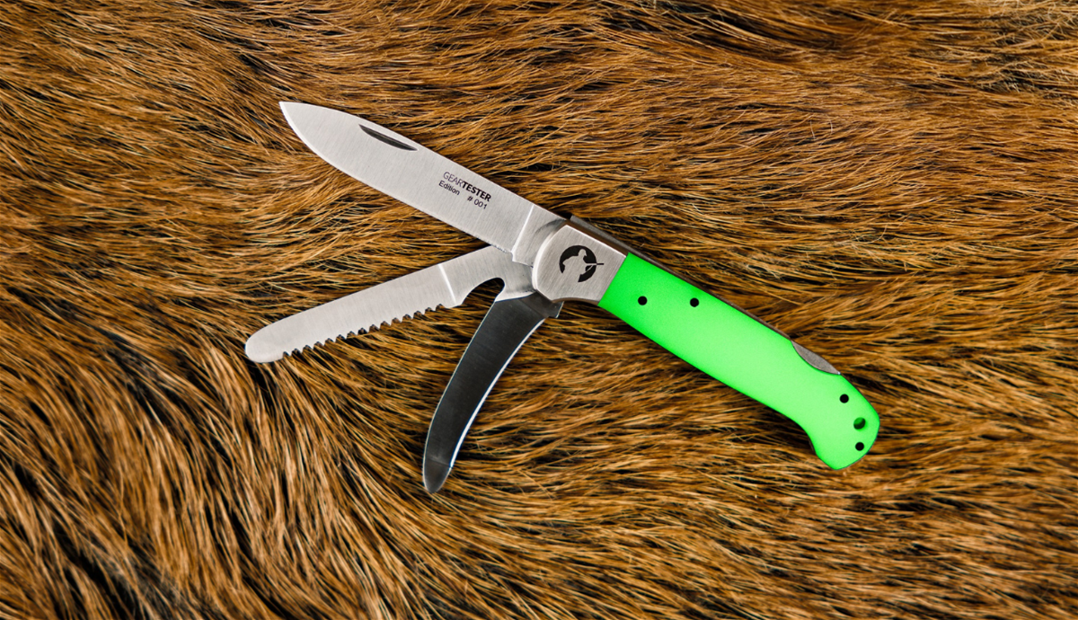 Puma IP Spanish Made Geartester Jagdtaschenmesser Green Fluorescent Folding Hunting Knife - Pre-Order  Available May 2023