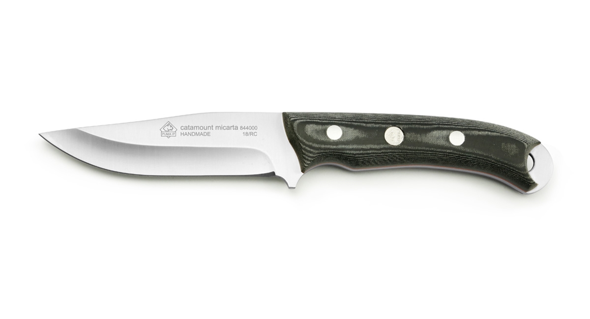 Puma IP Catamount Micarta Spanish Made Hunting Knife with Leather Sheath