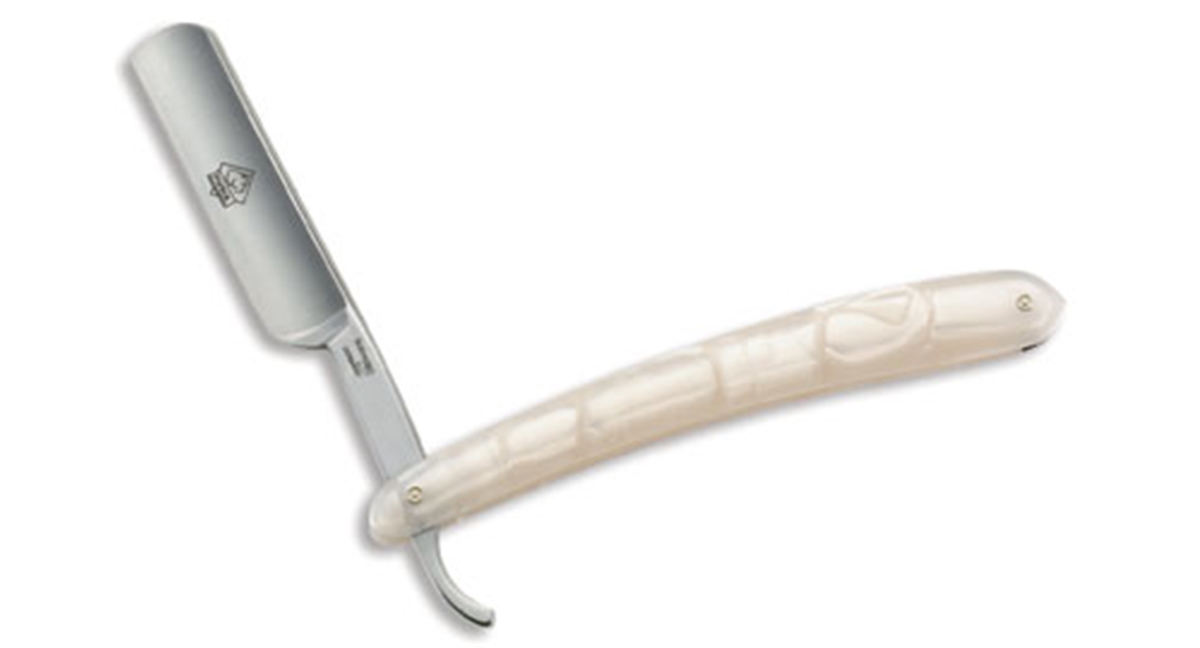 Puma German Straight Edge Shaving Razor Pearl Celluloid Handle - Special Order Please Allow 12 - 18 Weeks for Delivery