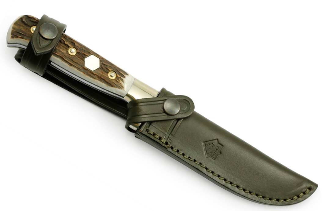 Puma Jagdnicker Stag German Made Hunting Knife with Leather Sheath