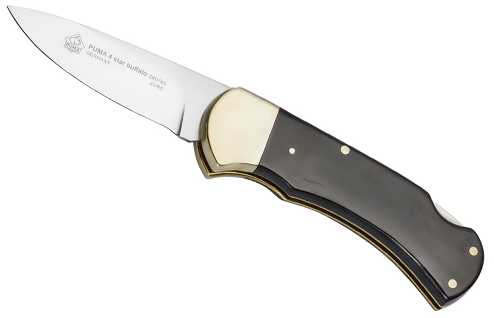 Puma 4-Star Buffalo Horn German Made Folding Hunting Knife