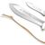 Puma Waidbesteck Set Walnut Wood Waidblatt and Jagdnicker Stag German Made Hunting Knives with Leather Sheath