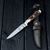 Puma Knives 250 Year Anniversary Stag Damascus Steel German Made Hunting Knife with Leather Sheath