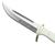 PUMA SGB Trail Guide White Smooth Bone Hunting Knife with Leather Sheath