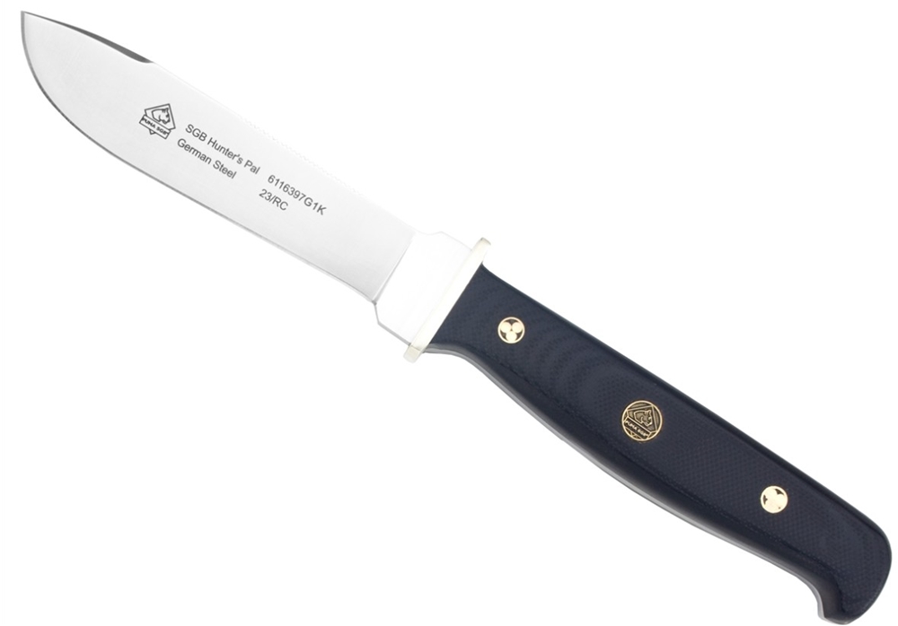 Puma SGB Hunter's Pal Black G10 Hunting Knife with Leather Sheath