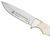 PUMA SGB Deadwood Canyon White Bone Hunting Knife with Leather Sheath