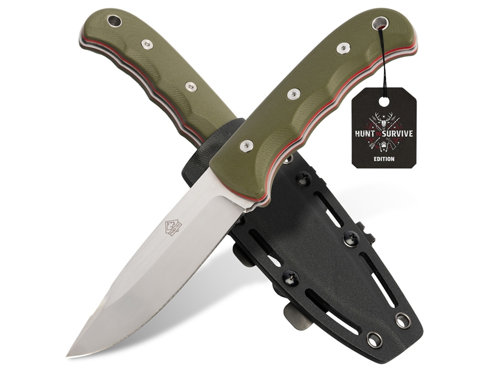 PUMA TEC Hunt to Survive D2 OD Green G10 with Kydex Sheath