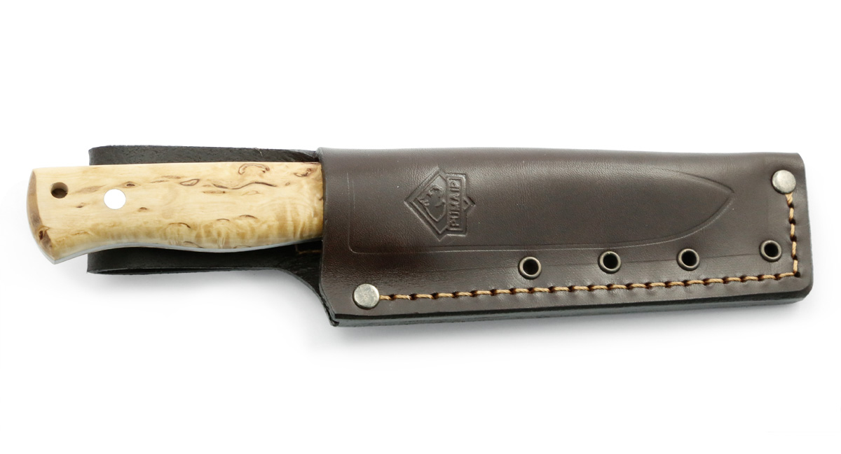 Puma IP Beaver Birchwood Spanish Made Hunting Knife with Leather Sheath