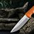 PUMA IP Barracuda Orange Rubber Spanish Made Hunting Knife with Leather Sheath